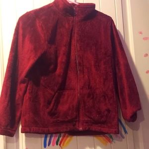 Red cut jacket